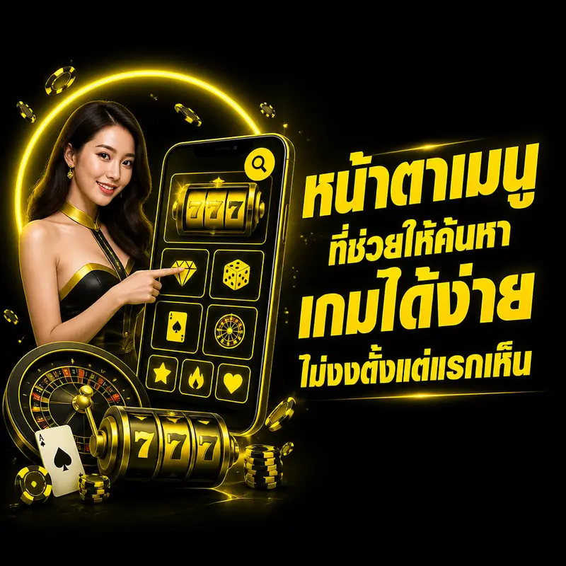 หน้าตาเมนูที่ช่วยให้ค้นหาเกมได้ง่ายไม่งงตั้งแต่แรกเห็น